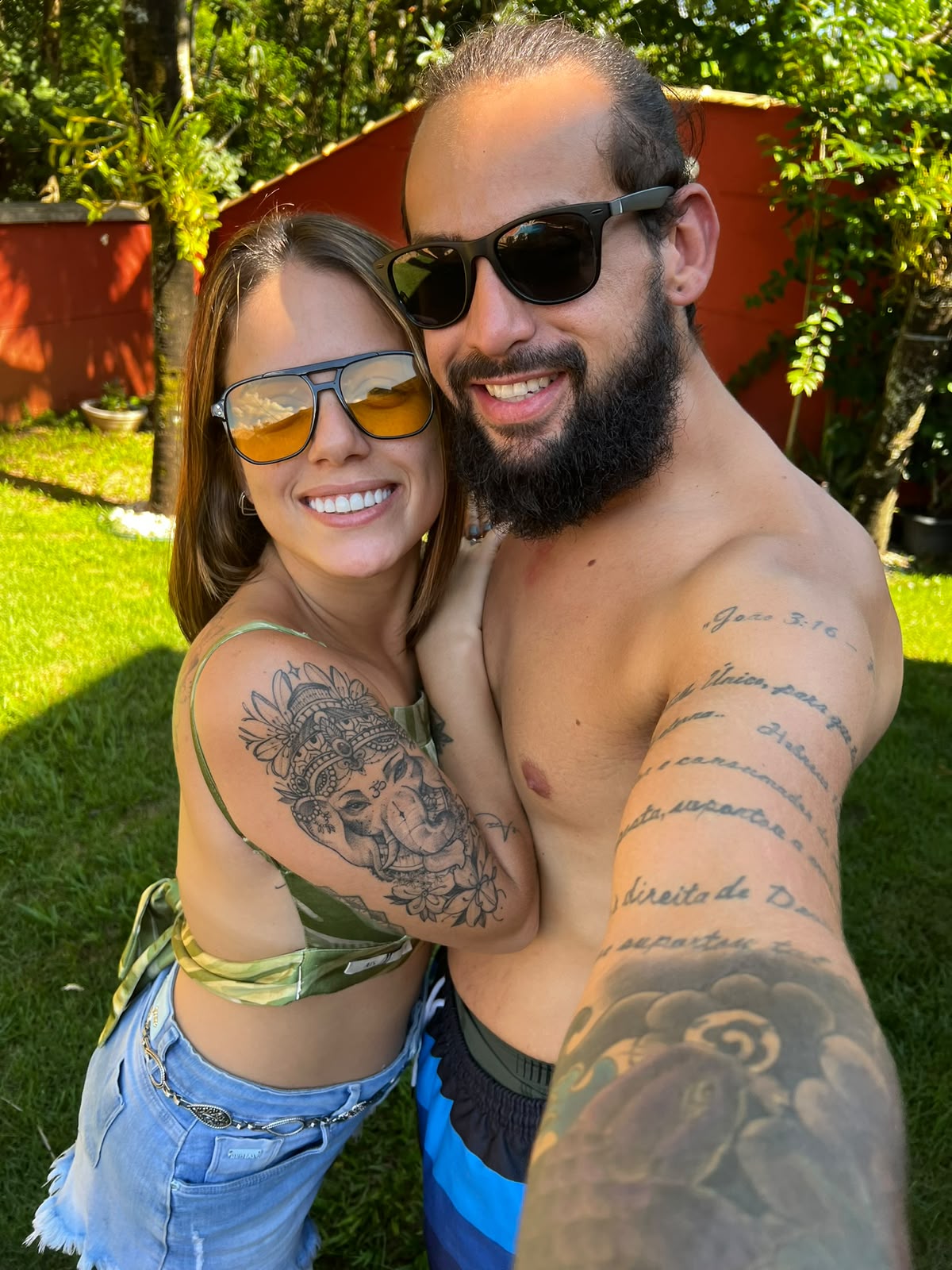 Foto do casal Marina e Keyber
